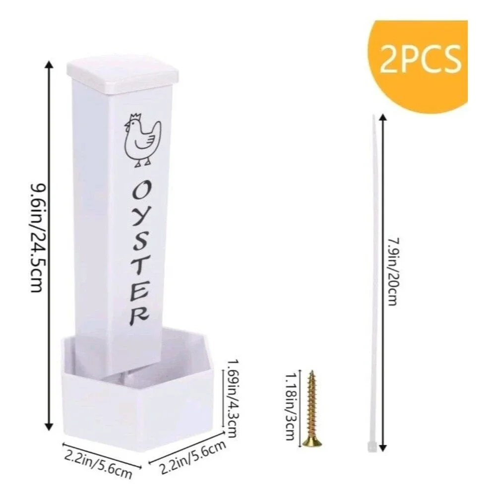 Chicken Oyster Shell Feeder and Grit Feeder Combo With Lid For Birds